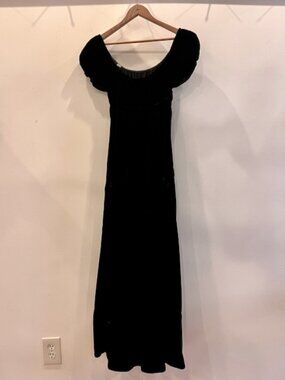 Vintage Black Velvet Dress, approximately modern size 4